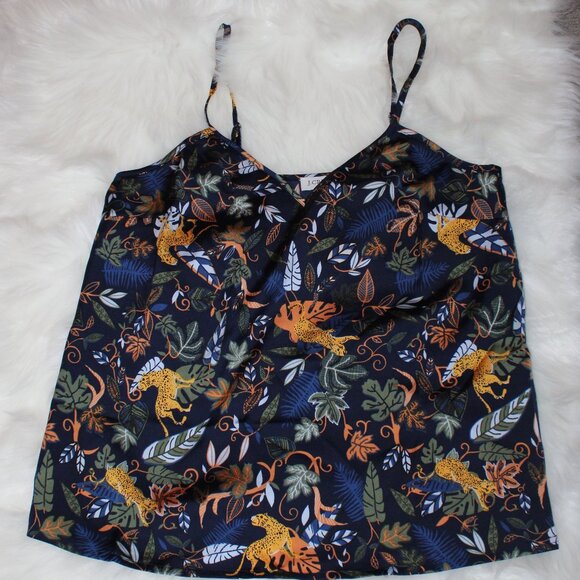 J. Crew Tops - J. Crew Sleeveless Spaghetti Strap Tank Top Tigers